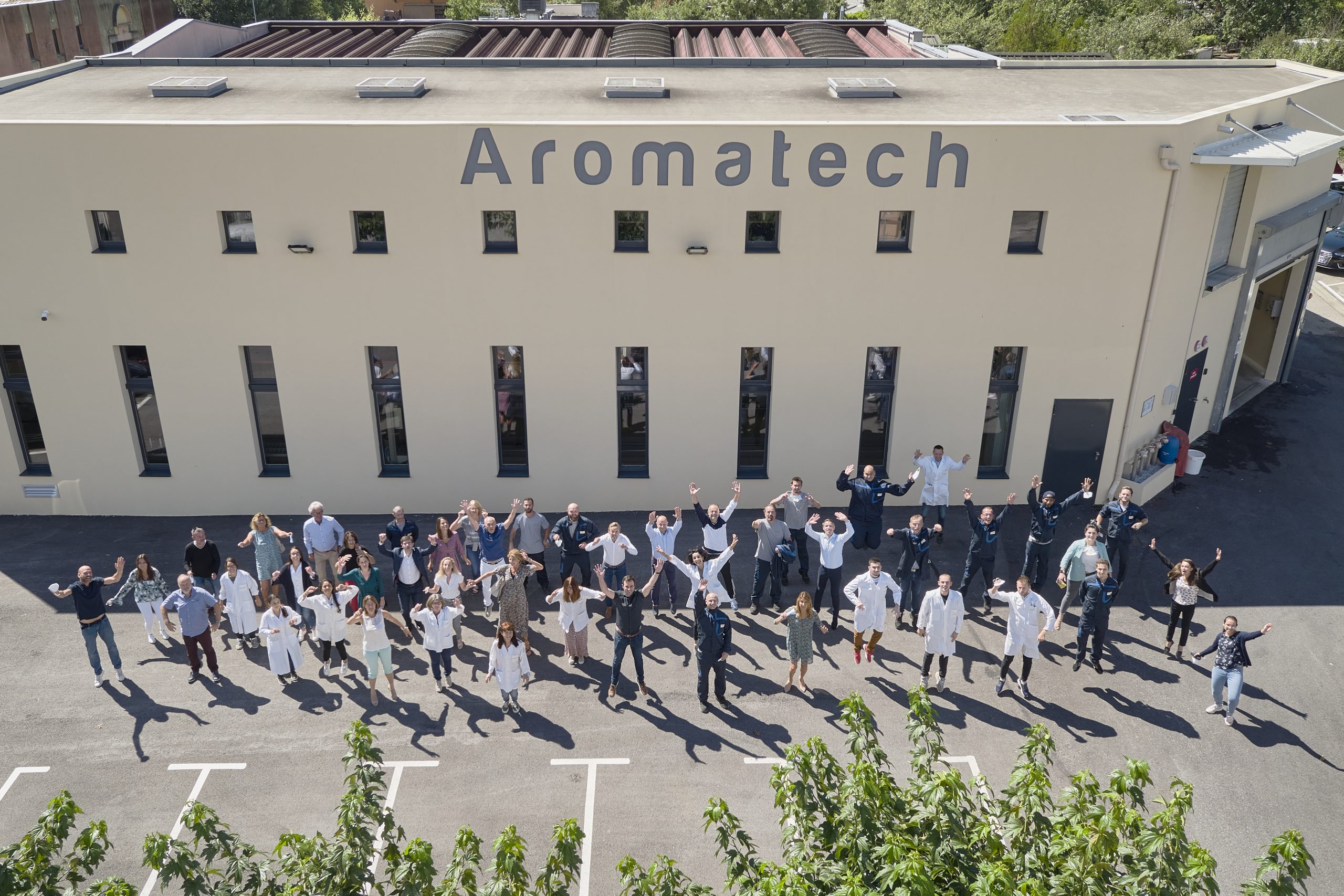 Team Aromatech pris en photo de façon aérienne