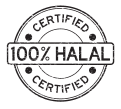 Logo certified 100 % Halal