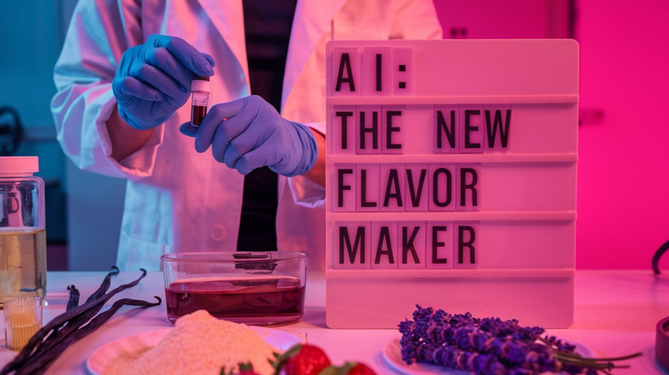 Création Visuel pour le post :AI: The New Flavor Maker