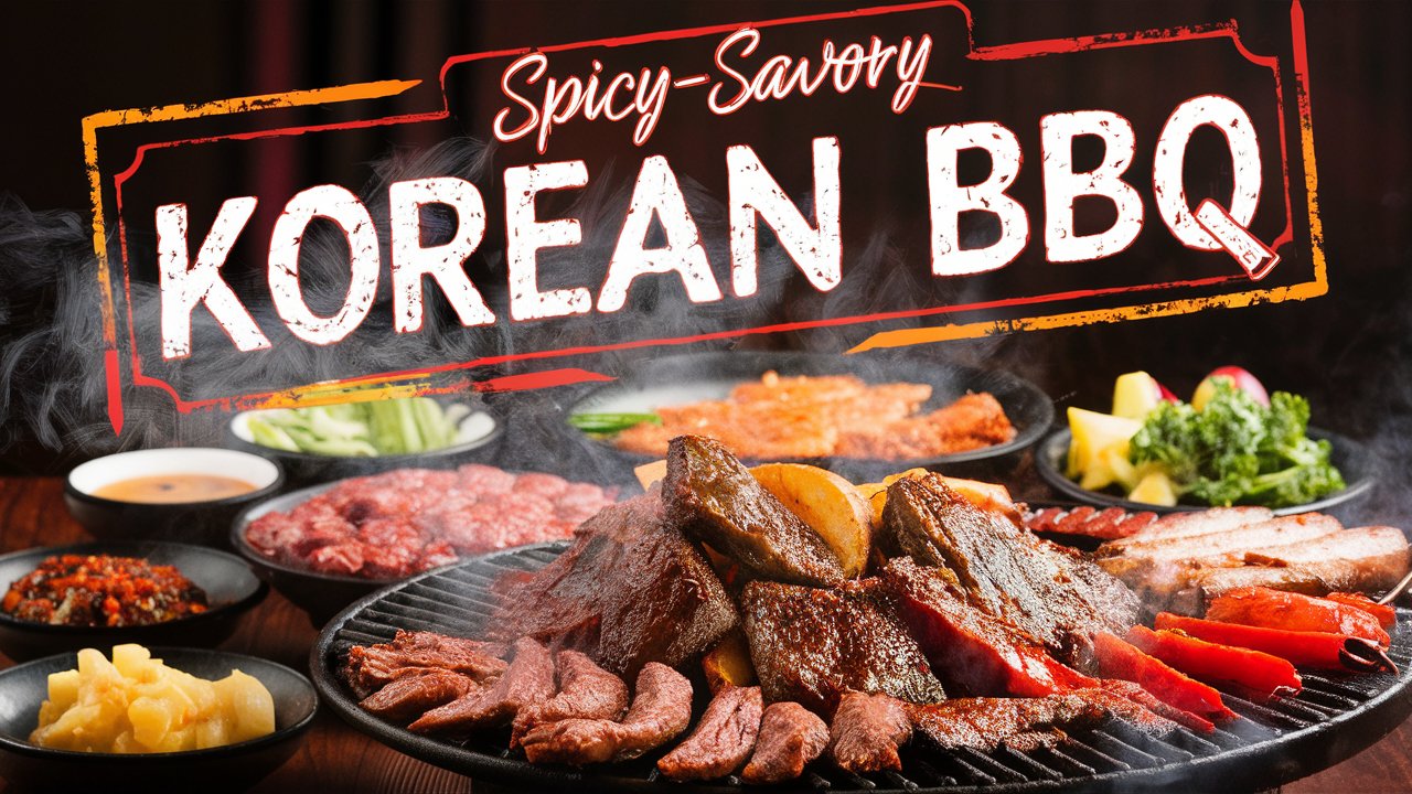 Création Visuel pour le post :Spicy-Savory Korean BBQ: America’s New Flavor Revolution