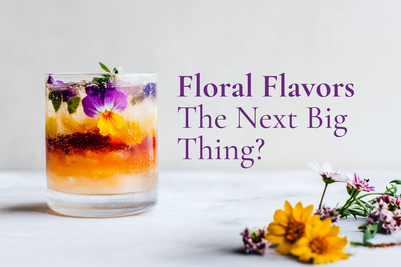 Création Visuel pour le post :Floral Flavors: The Next Big Thing?