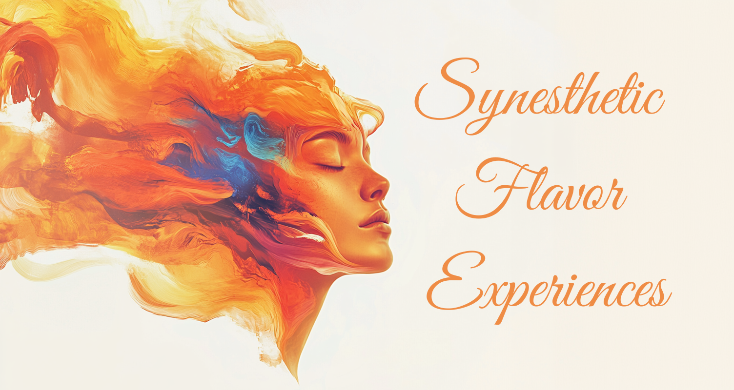 Création Visuel pour le post :Synesthetic Flavor Experiences: The Taste of Color and Sound