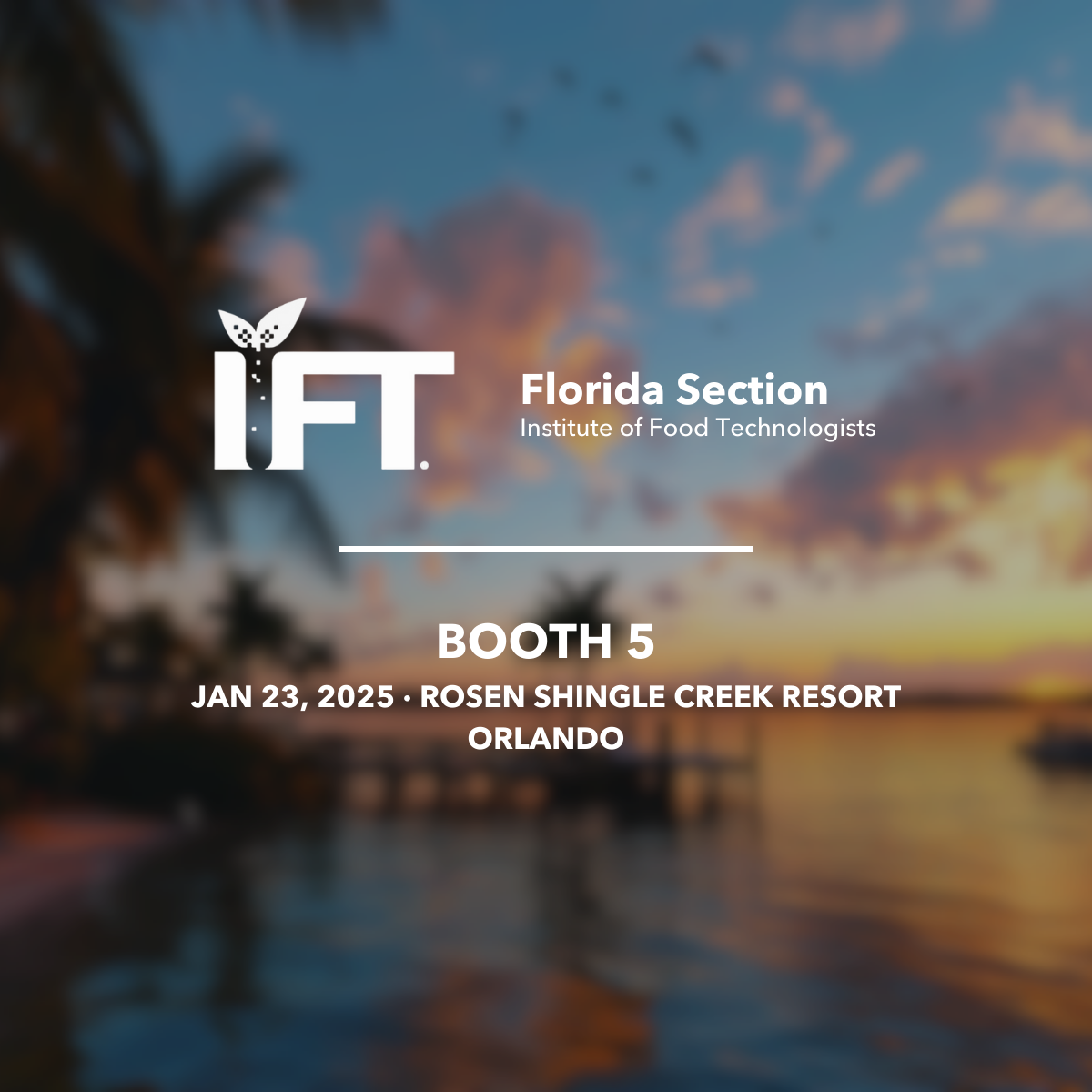 Création Visuel pour le post :Aromatech estará presente en la IFT Florida Supplier’s Night Expo