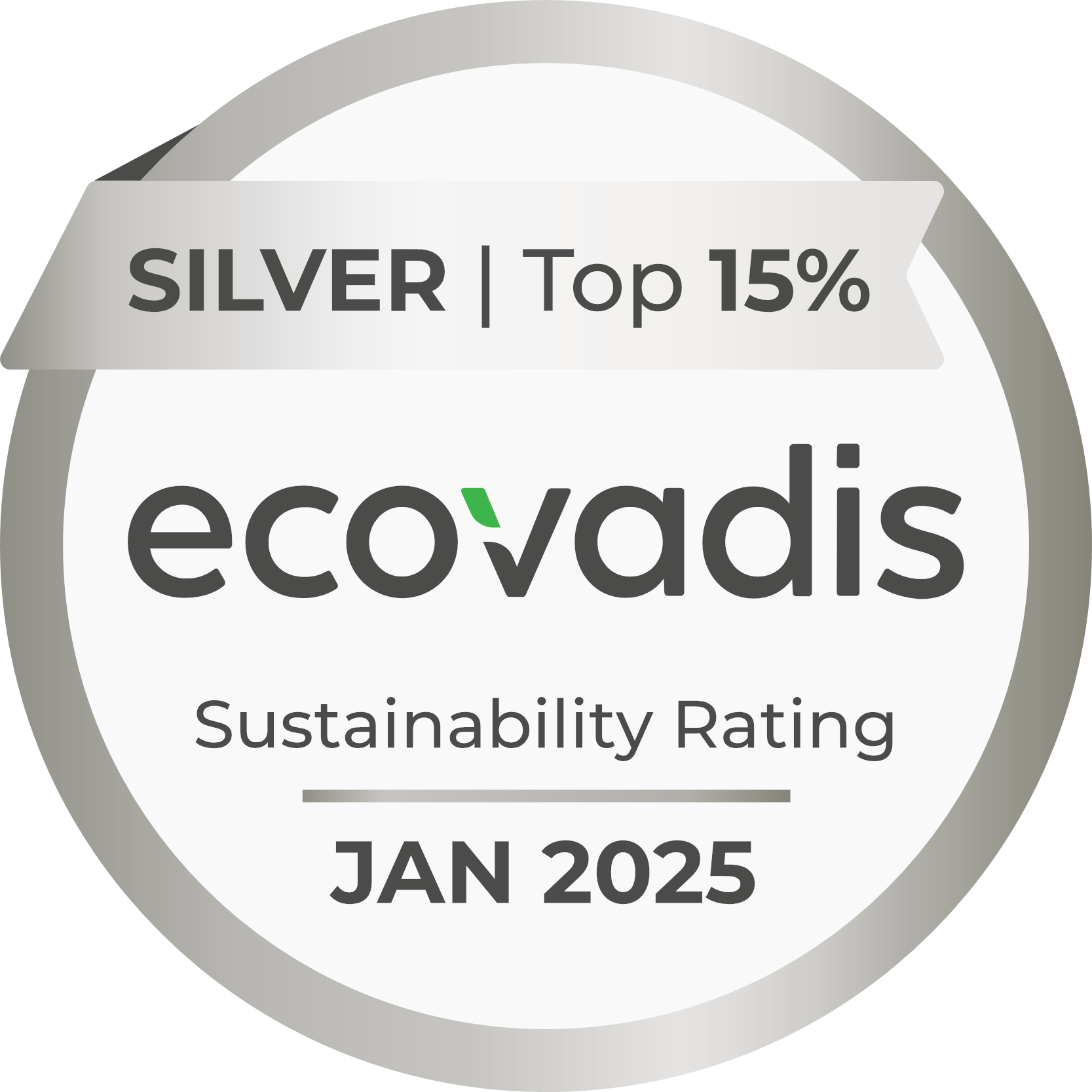 Création Visuel pour le post :Aromatech France has received the EcoVadis Silver Medal!