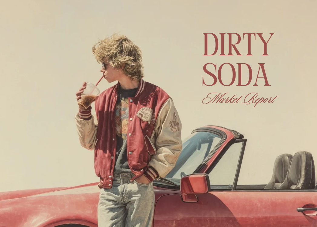 Création Visuel pour le post :Dirty Soda: From Mormon Roots to a $70M Drink Trend