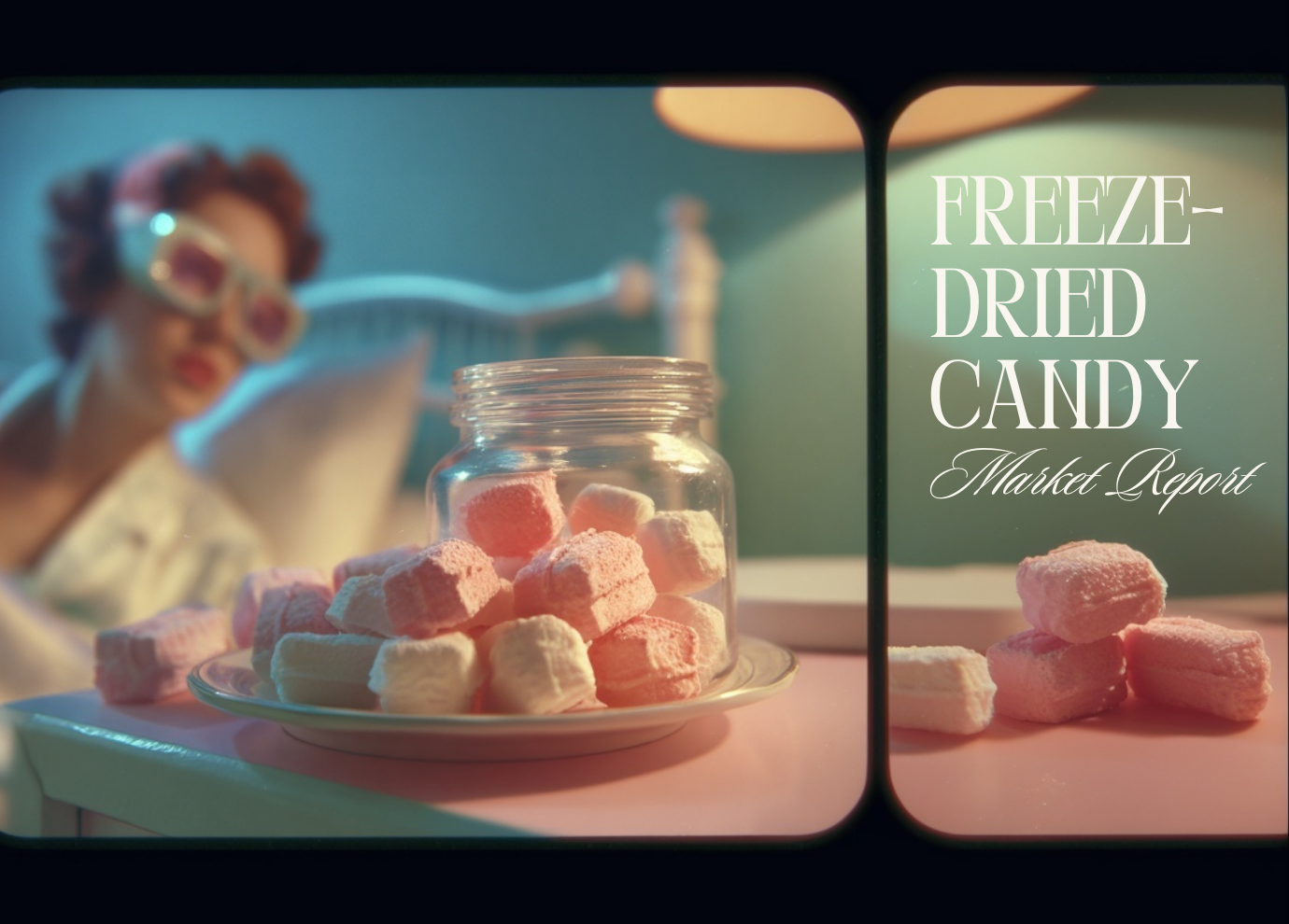 Création Visuel pour le post :Sublimated Snacks – The Art of Freeze-Drying Candy