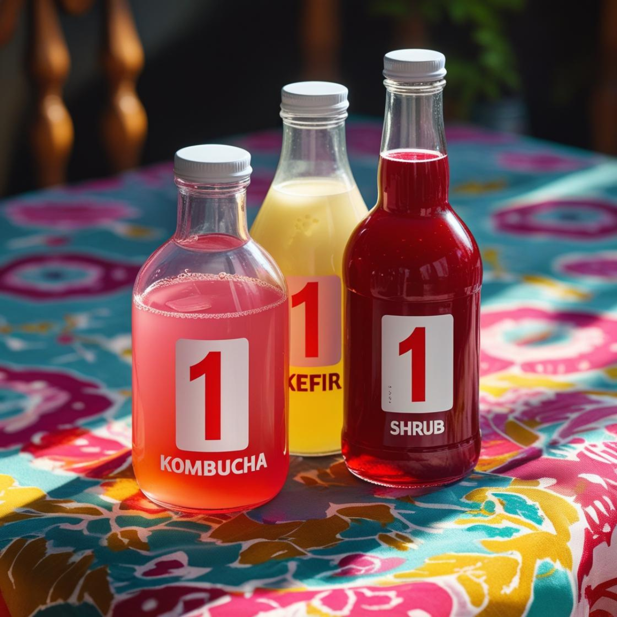 Création Visuel pour le post :Flavored fermented drinks: the new healthy and delicious trend!