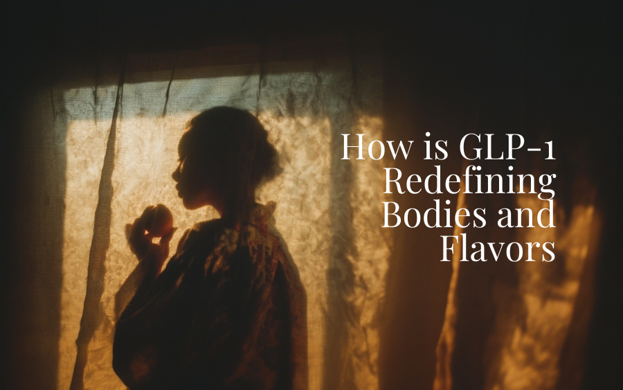 Création Visuel pour le post :GLP-1 and Food Industry: How It’s Redefining Bodies and Flavors