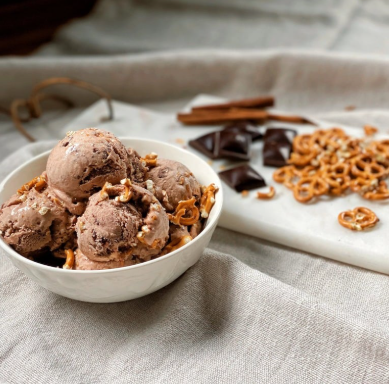 Grandma’s hot cocoa got a passport stamp to Mexico... dark chocolate, cinnamon, and chili in an ice cream.