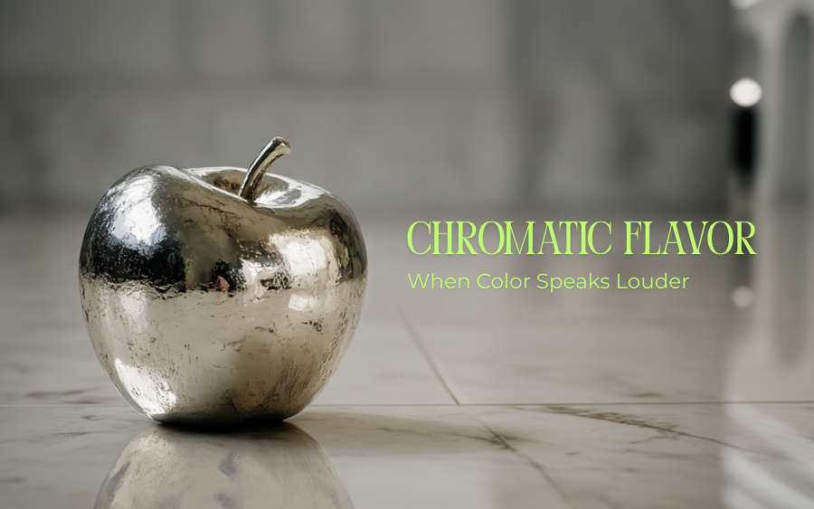 Création Visuel pour le post :Chromatic Flavor, When Color Speaks Louder