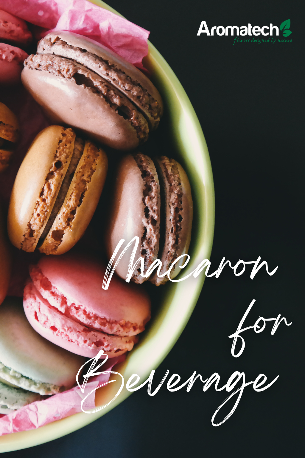 Création Visuel pour le post :🤩 ยกระดับการจิบของคุณ! ขอแนะนำ Macaron for Beverage: คู่ซี้ใหม่ของแก้วโปรด 🍑