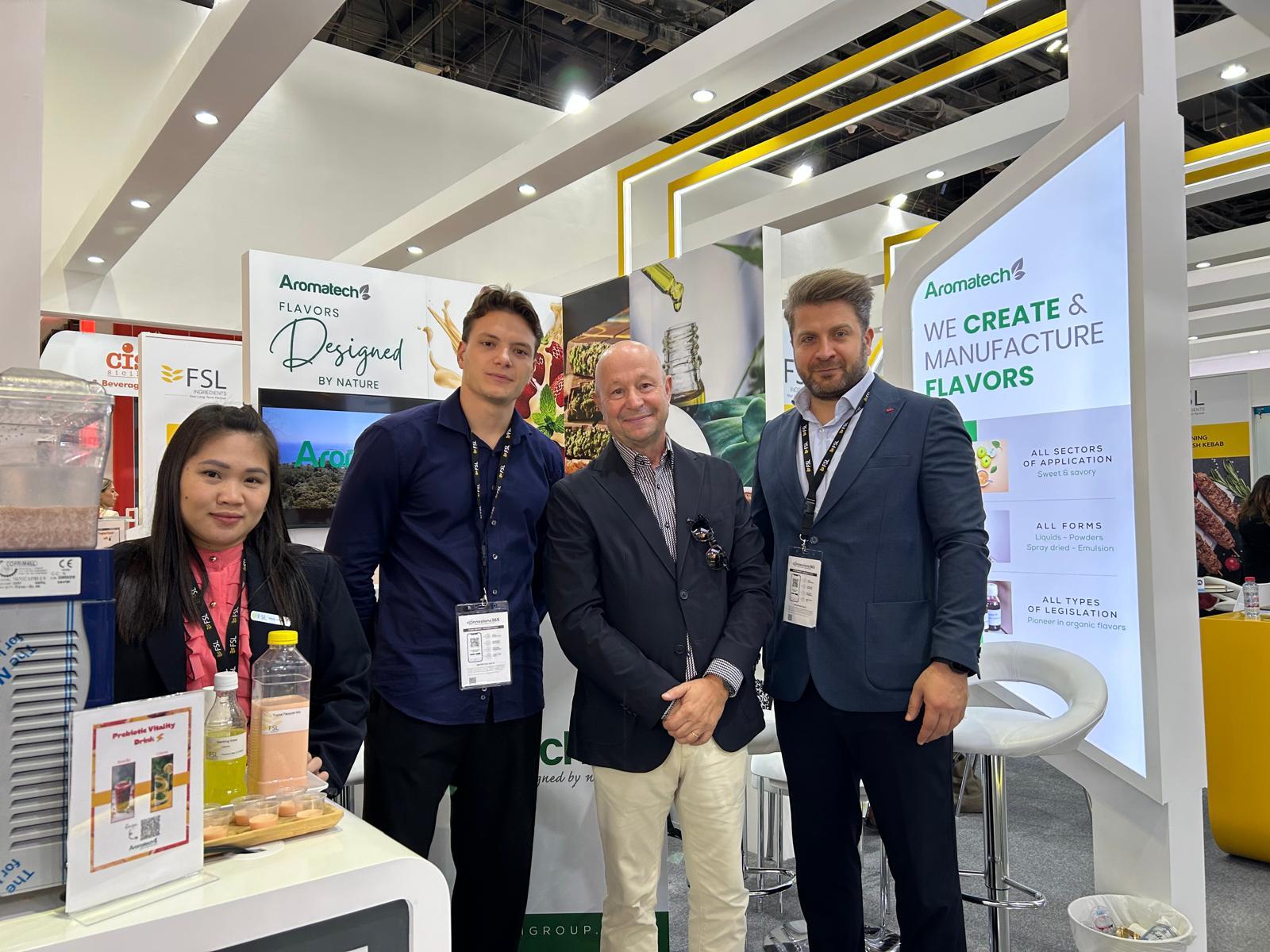 Création Visuel pour le post :Aromatech et FSL étaient au Gulfood Manufacturing 2025