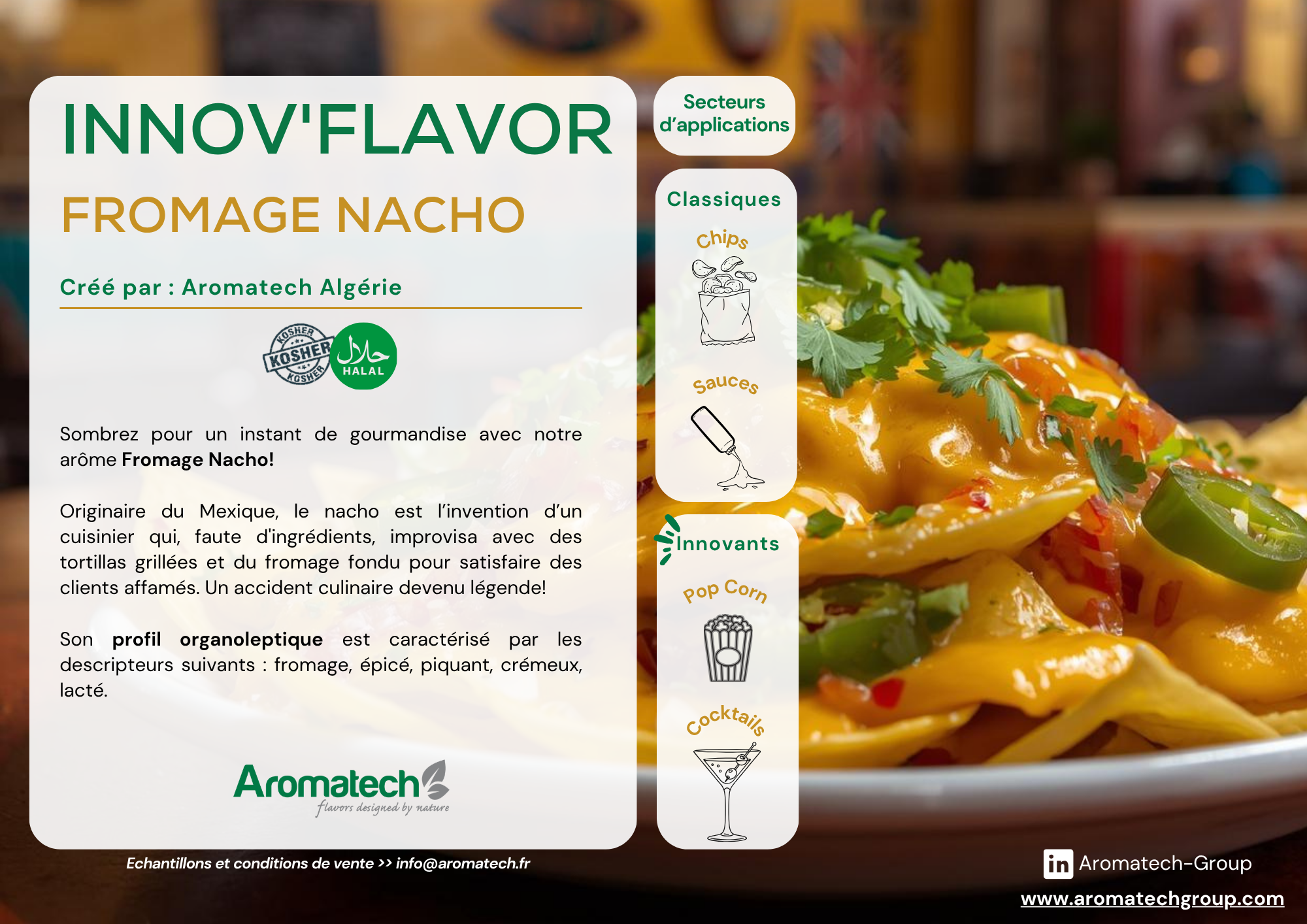 Création Visuel pour le post :𝑰𝑵𝑵𝑶𝑽’𝑭𝑳𝑨𝑽𝑶𝑹 Mars: fromage nacho
