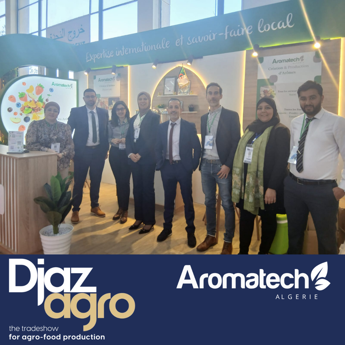 Création Visuel pour le post :Aromatech Algérie au salon DJAZAGRO 2026 : une présence stratégique au cœur de l’innovation agroalimentaire